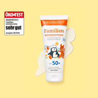 Familiensonnencreme LSF 50+ mit ÖKO-TEST sehr gut.
