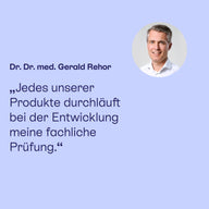 Dr. Dr. med. Gerald Rehor: Jedes PAEDIPROTECT Produkt durchläuft seine fachliche Prüfung.