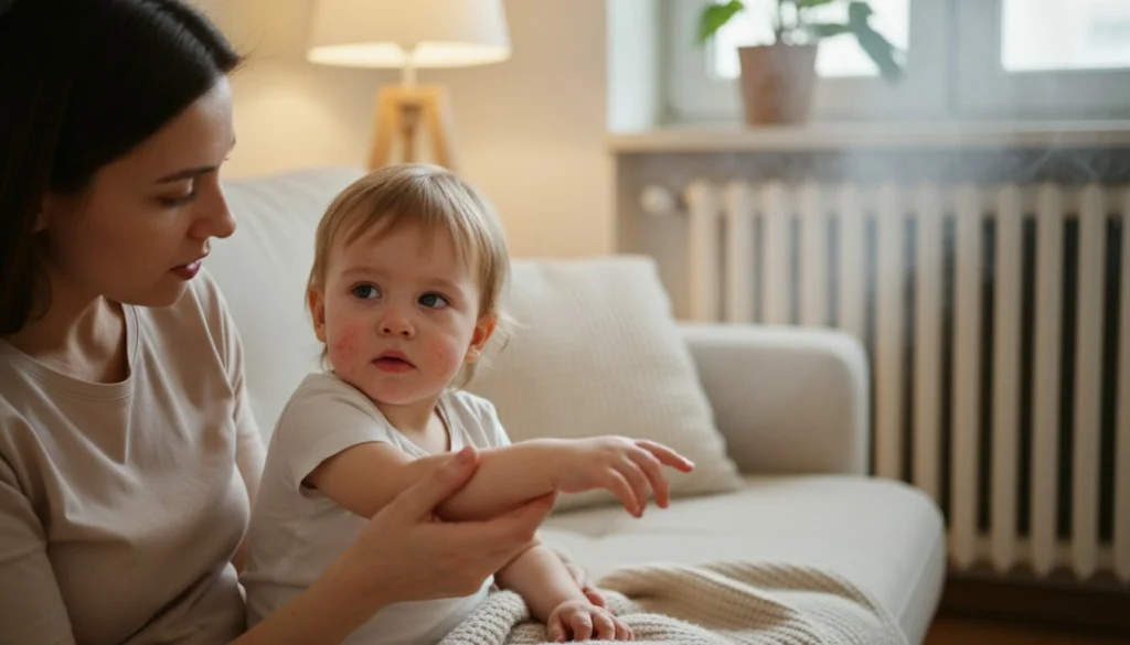 Trockene Haut im Winter durch Heizungsluft