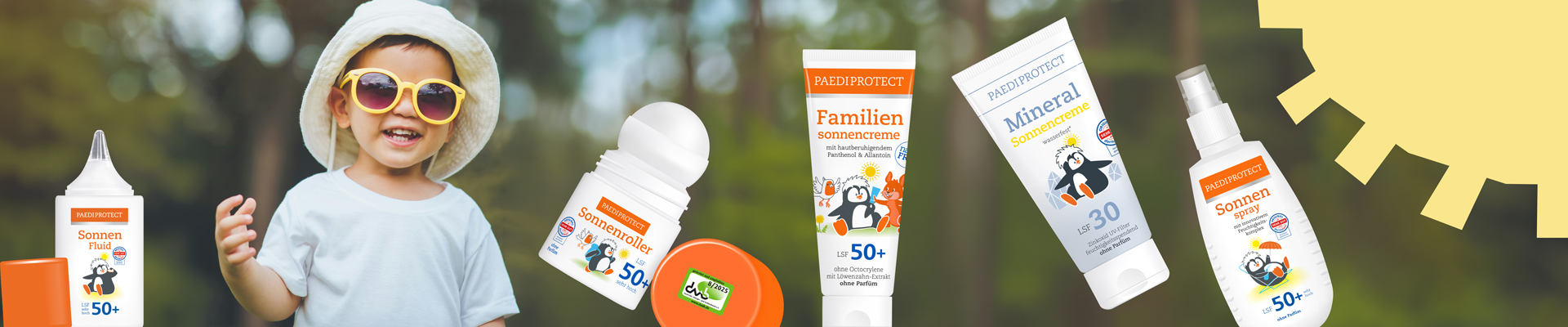PAEDIPROTECT Sonnencreme & Sonnenschutzprodukte für Babys, Kinder und sensible Haut