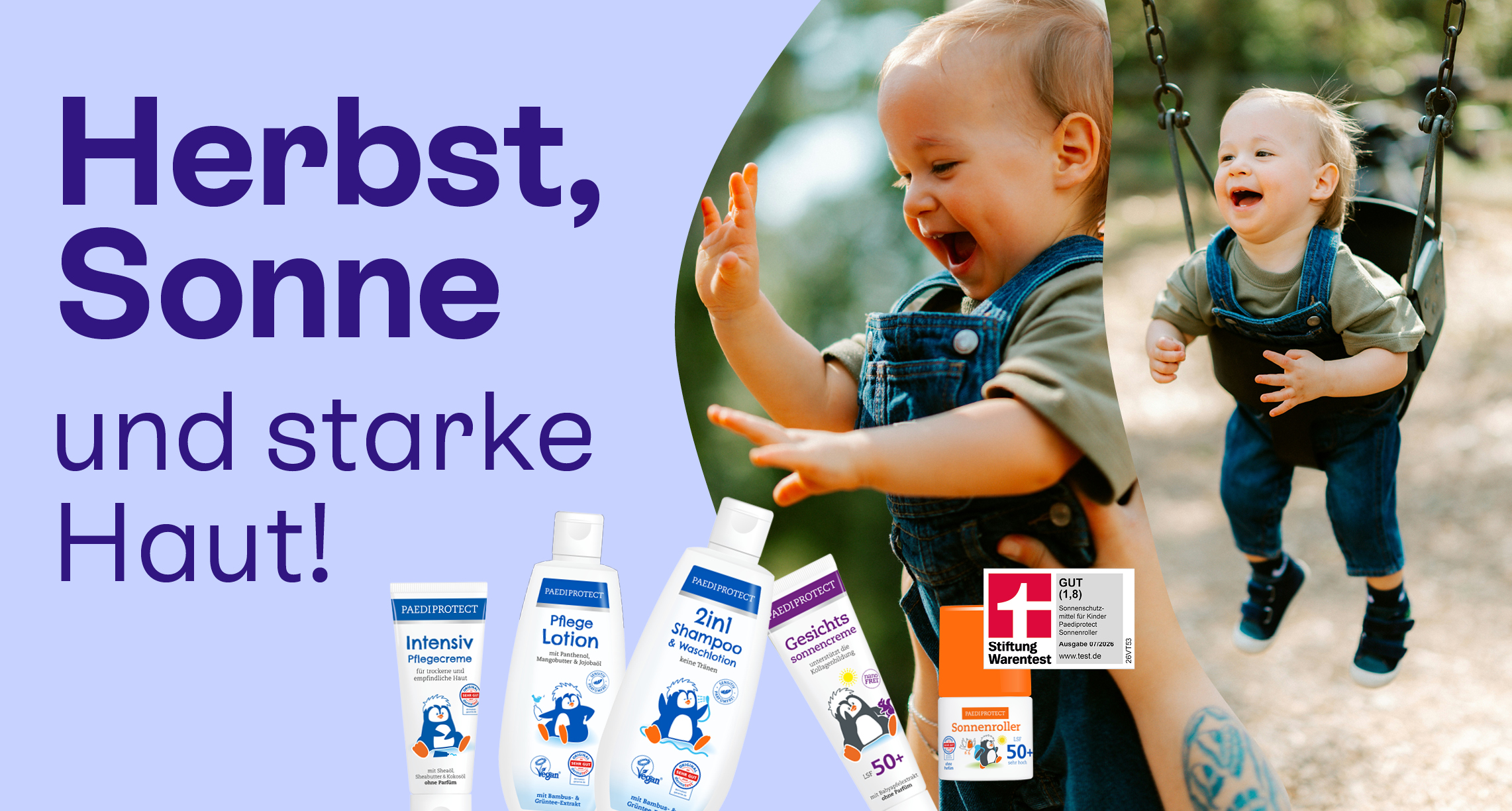2609_Frühherbst_Header_web PAEDIPROTECT Hautpflege für Babys und Kinder