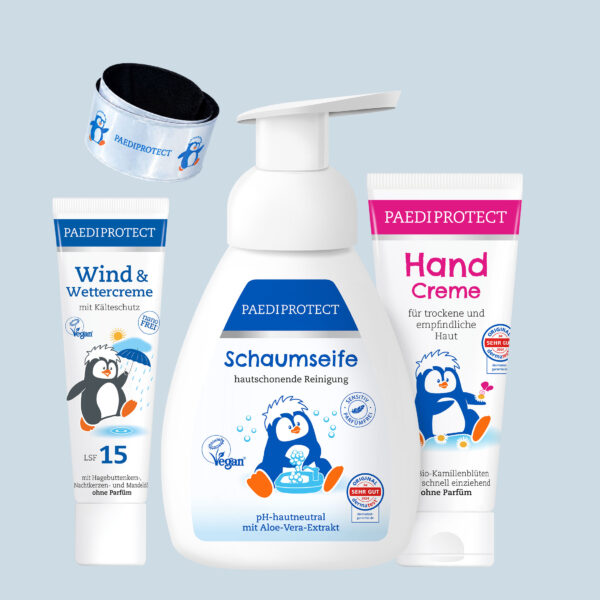 Wetterfest-Bundle mit Schaumseife, Handcreme & Wind und Wettercreme