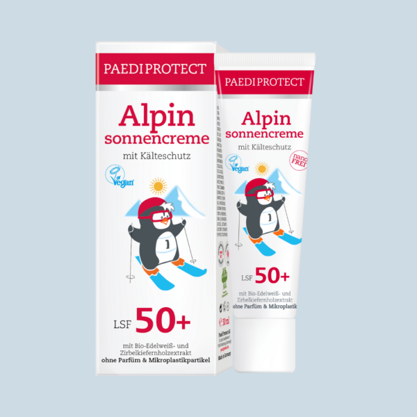 Startseite 28 PAEDIPROTECT Alpinsonnencreme mit Kälteschutz LSF 50+