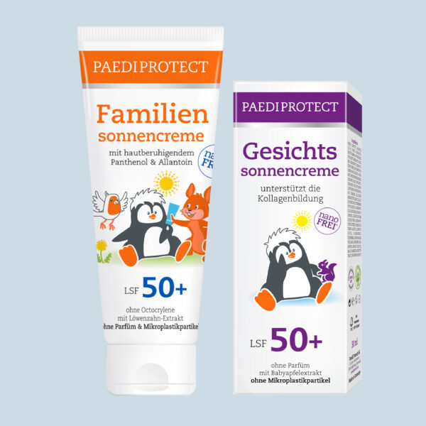 Bundle PAEDIPROTECT Familiensonnencreme, PAEDIPROTECT Gesichtssonnencreme