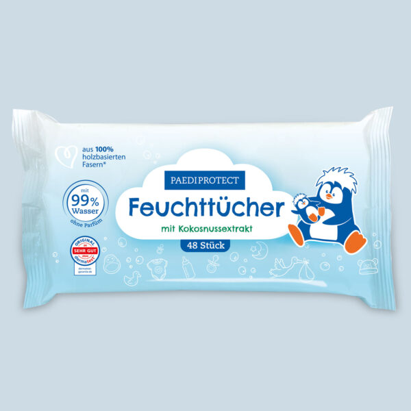 Startseite 28 Feuchttücher mit Kokosnussextrakt