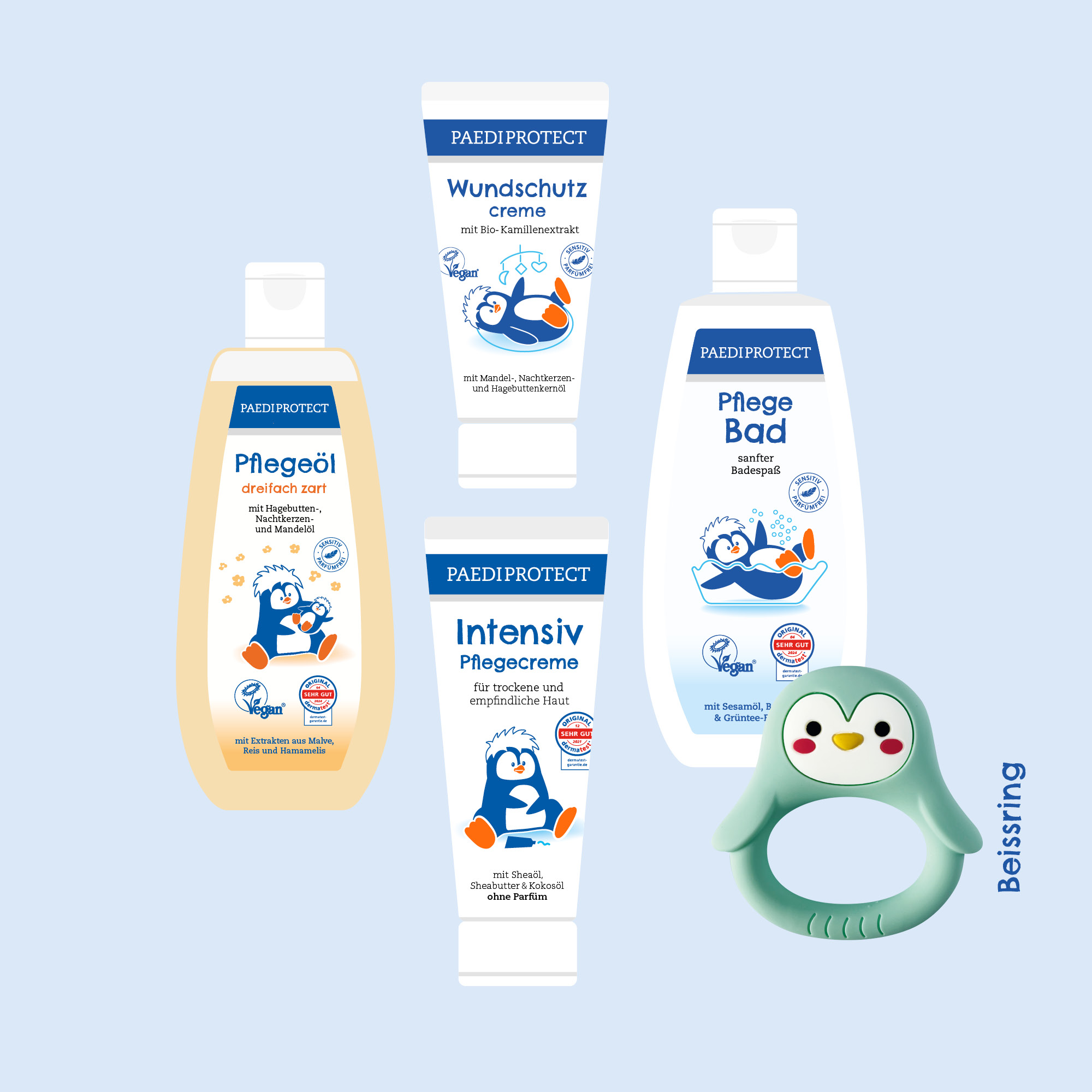 Hallo Baby Hautpflege Set - das beste Geschenk zur Geburt 9 Paediprotect HalloBaby Set 4260401414530 B2