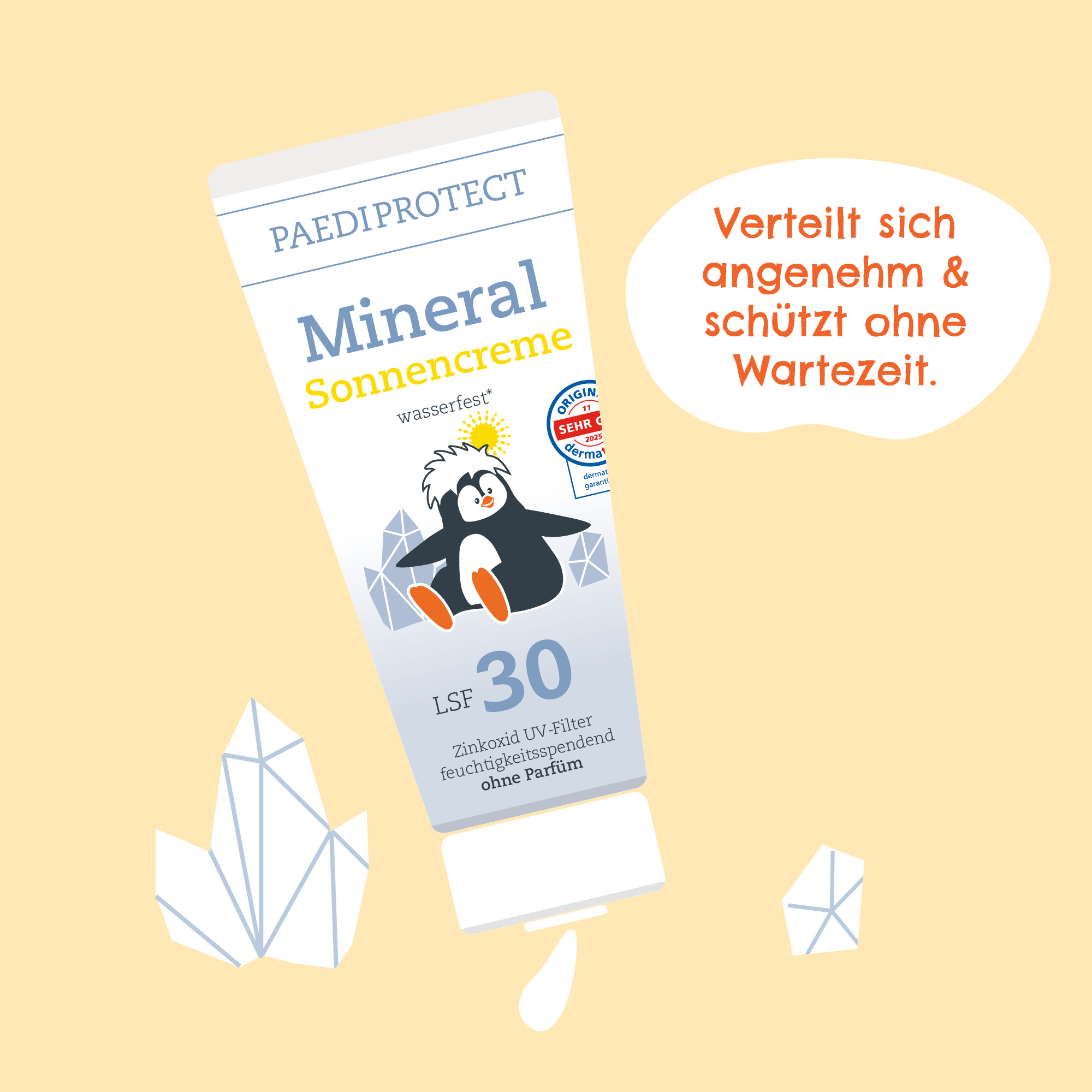 Mineral Sonnencreme LSF 30 4 PAEDIPROTECT mineralische Sonnencreme schützt sofort
