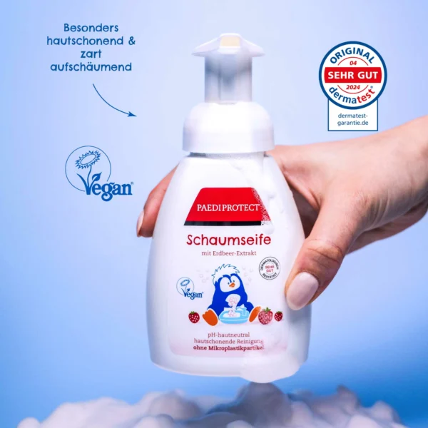Paediprotect Schaumseife Erdbeere Zeichen 2025