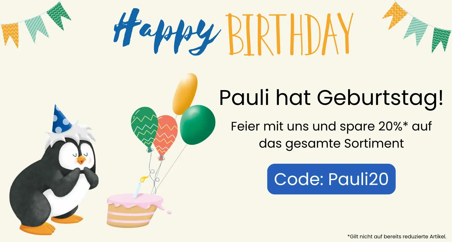 a birthday card with a cake and balloons