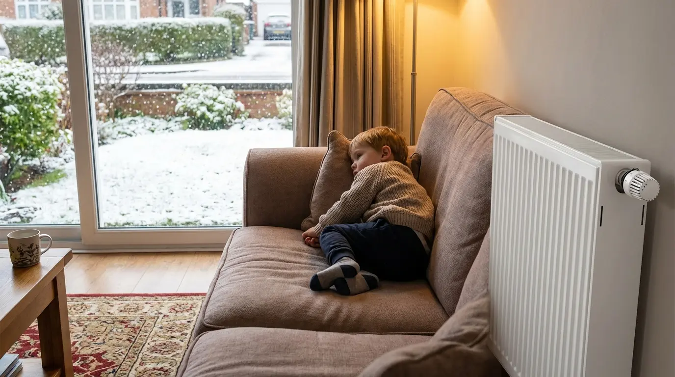 Trockene Haut im Winter bei einem Kind