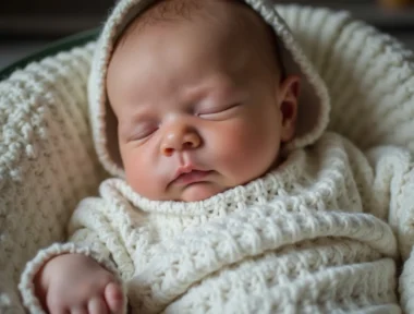 Baby schläft und erholt sich von den Erlebnissen des Tages